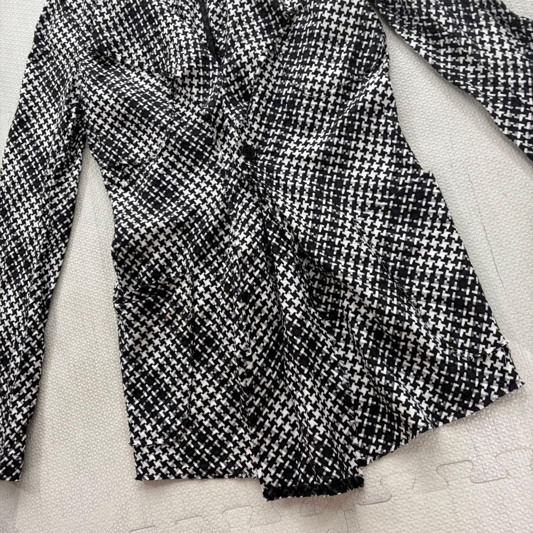 ジュンヤワタナベ コムデギャルソン ジャケット ツイード 総柄 薄手 チェック