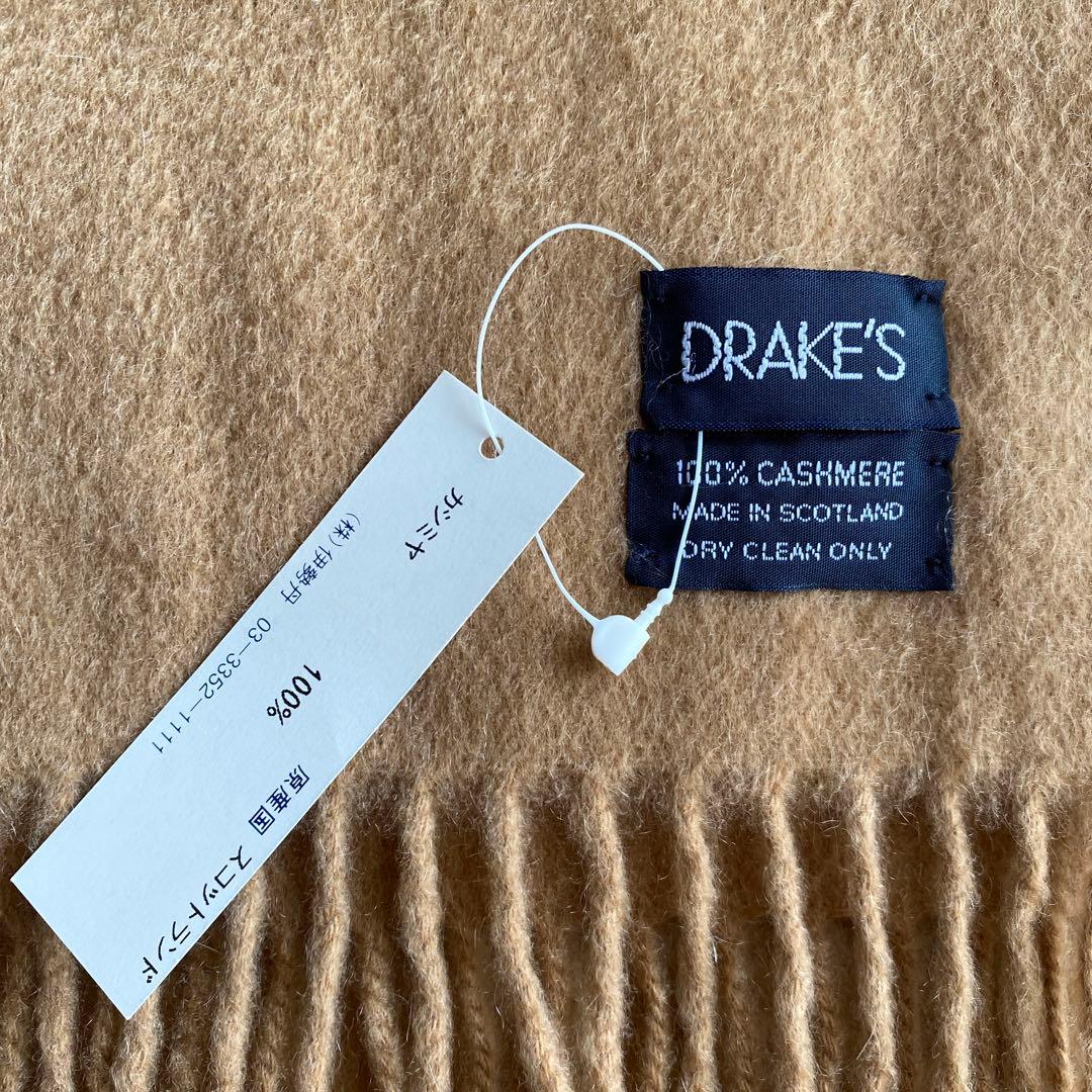 DRAKE’S ドレイクス マフラー カシミヤ キャメル