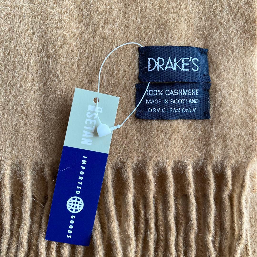 DRAKE’S ドレイクス マフラー カシミヤ キャメル