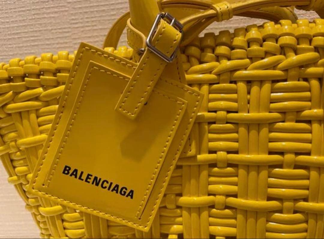 BALENCIAGA バレンシアガ ビストロXS イエロー　かごバッグ