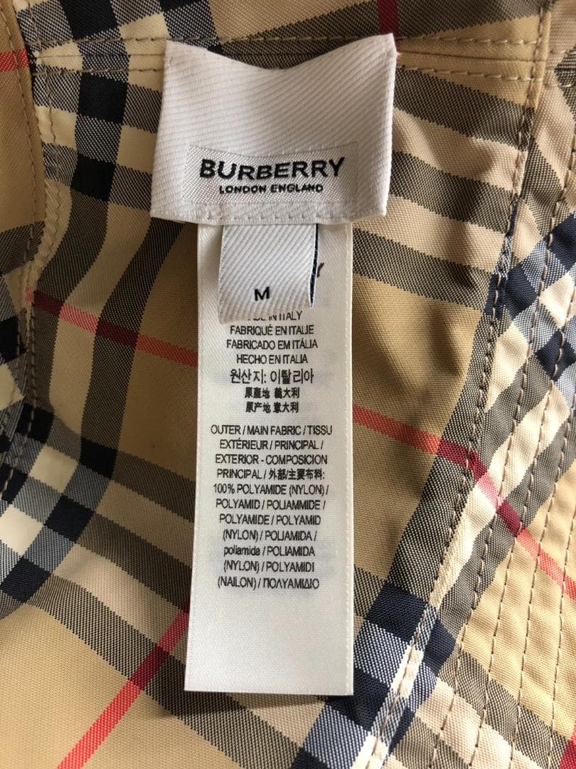 美品 BURBERRY バーバリー 裏地ノバチェック バケットハット F000
