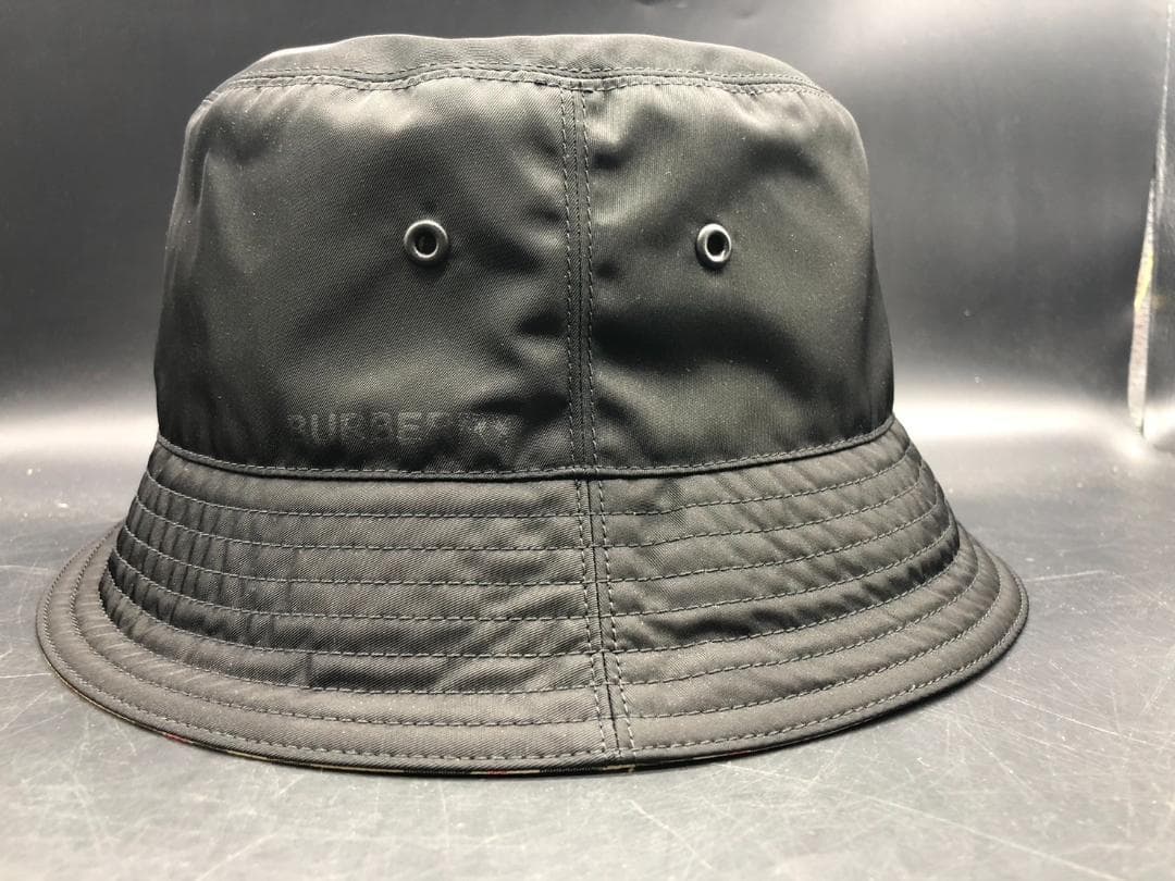 美品 BURBERRY バーバリー 裏地ノバチェック バケットハット F000