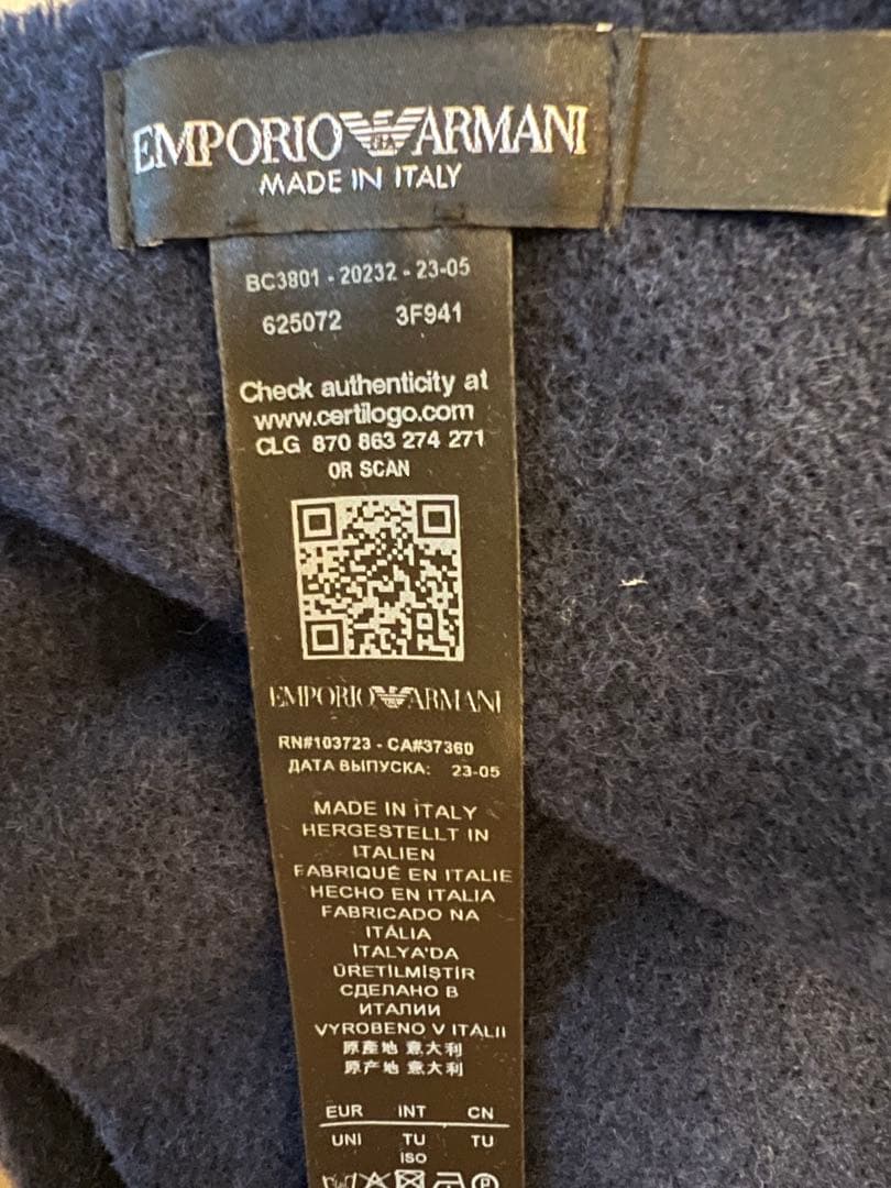 ［新品未使用］EMPORIO ARMANIマフラー