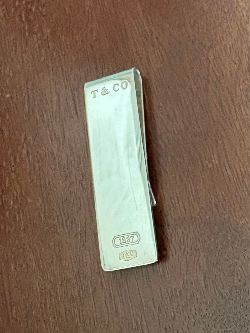 [美品-箱付き] Tiffany ティファニーマネークリップ　シルバー925