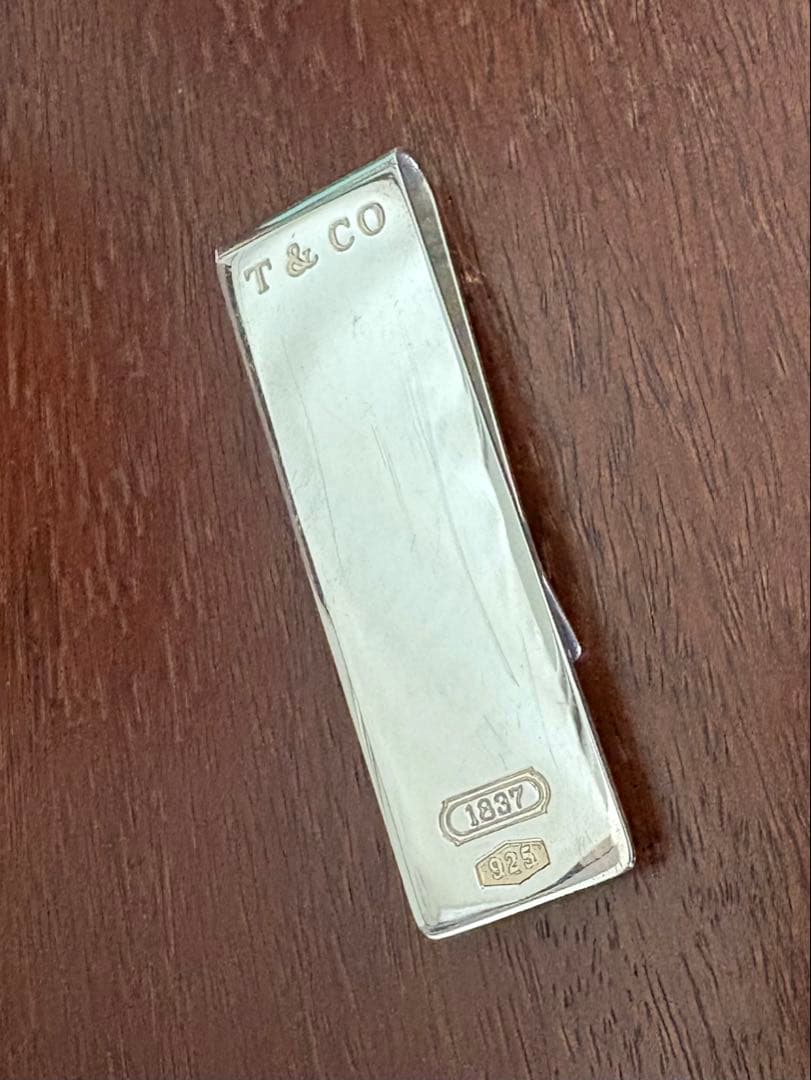 [美品-箱付き] Tiffany ティファニーマネークリップ　シルバー925