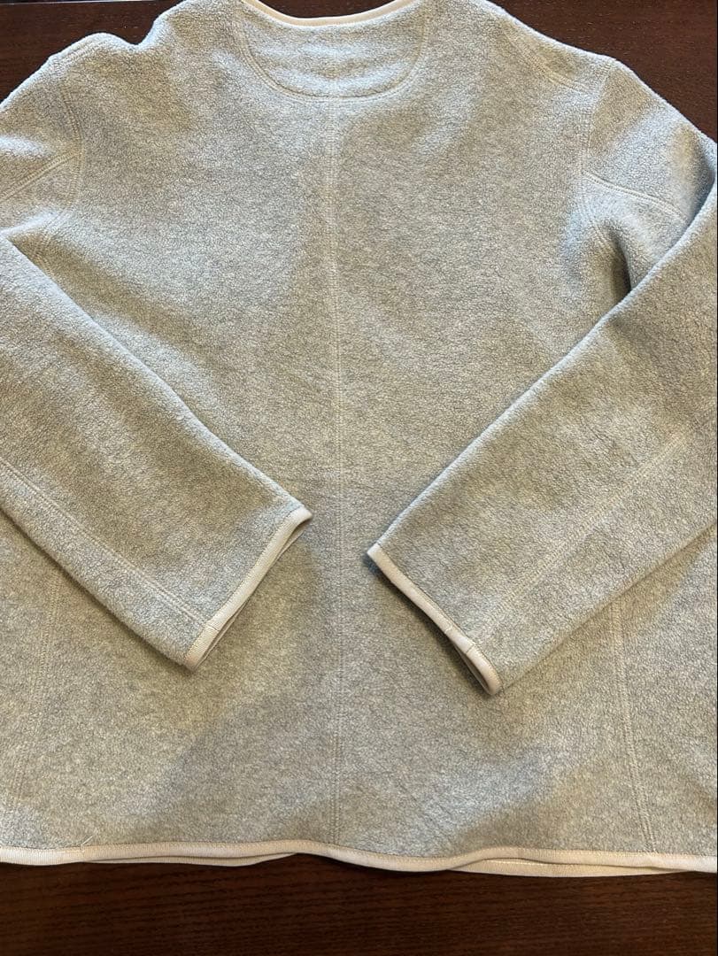 DANTON ノーカラージャケット 34 グレージュ