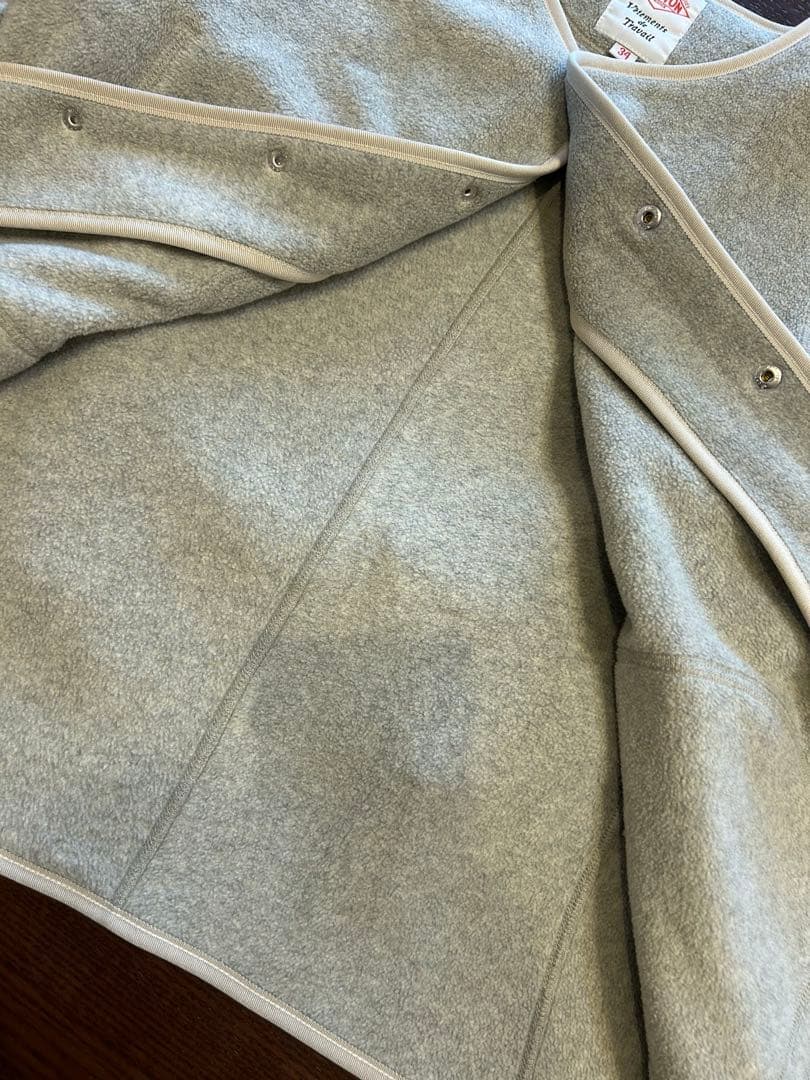 DANTON ノーカラージャケット 34 グレージュ