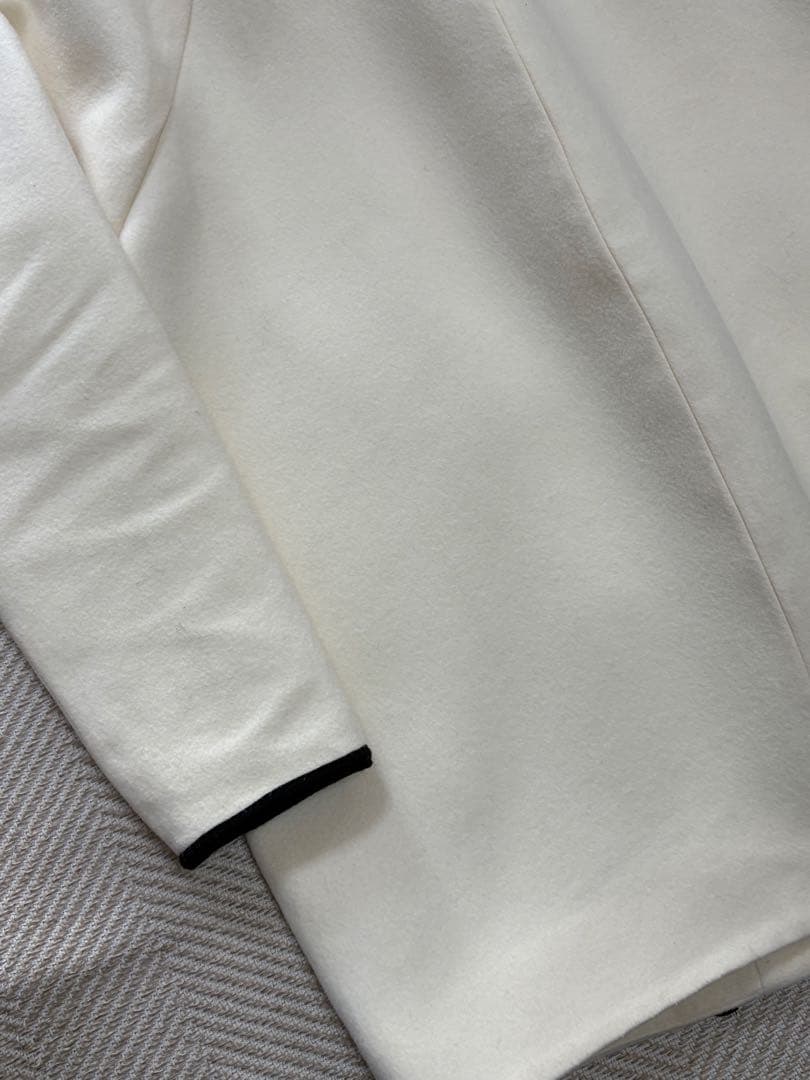 最終セブンテン seventen 美品 ダブルボタ2WAYコートオフホワイト S