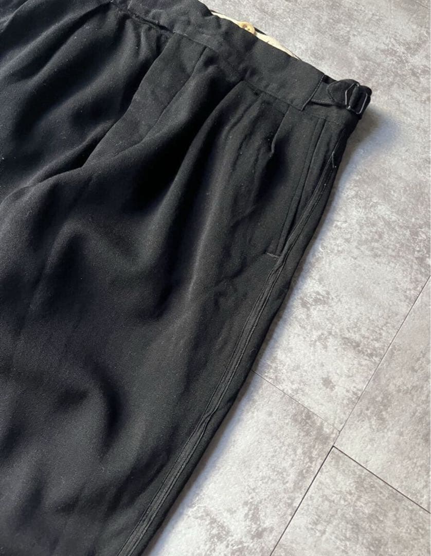S*n様 1950s ブラック ウールギャバジンスラックス　トラウザー　フェード