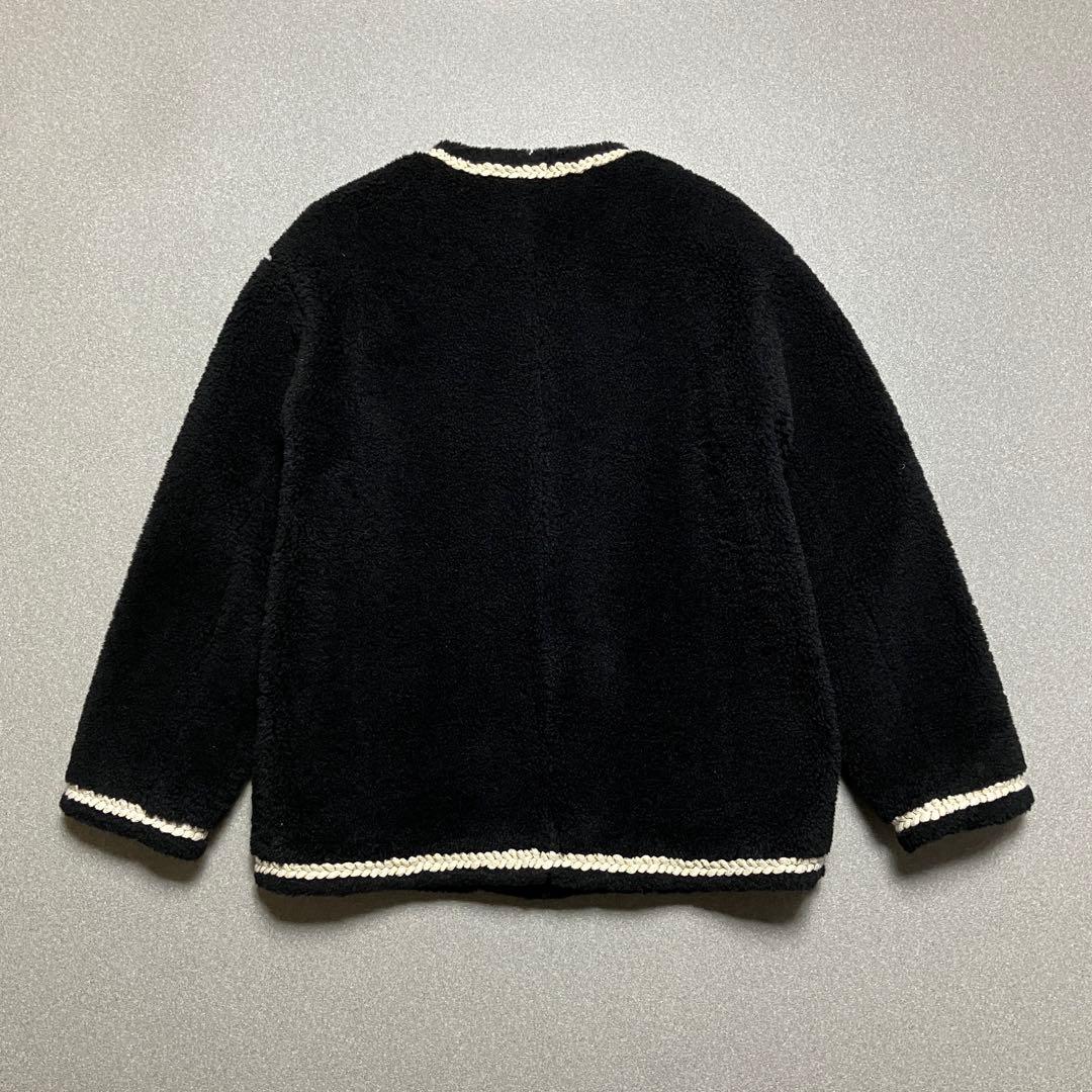 美品✨Fano Studios ノーカラーロープパイピングボアジャケット コート