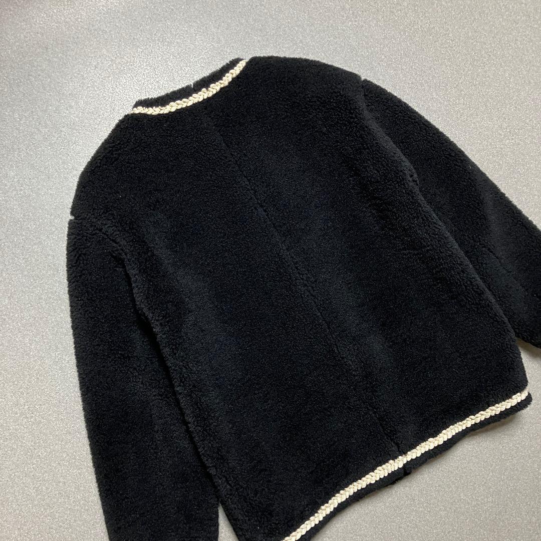 美品✨Fano Studios ノーカラーロープパイピングボアジャケット コート