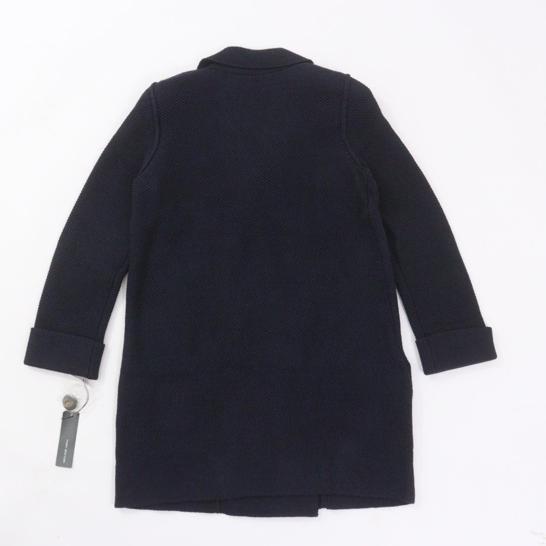 【極美品】FOXEY NEW YORK ニットダブルコート ネイビー 40 L