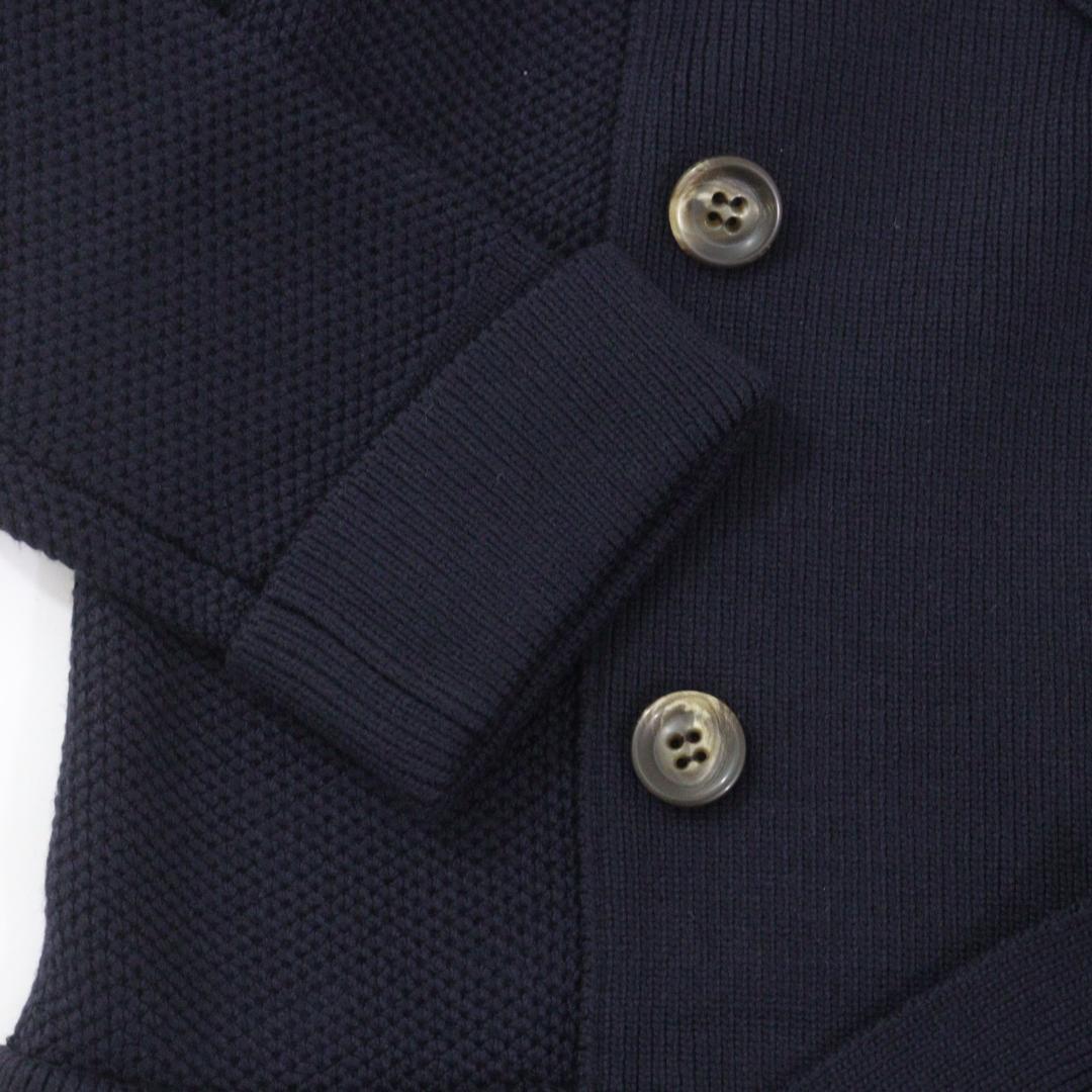 【極美品】FOXEY NEW YORK ニットダブルコート ネイビー 40 L