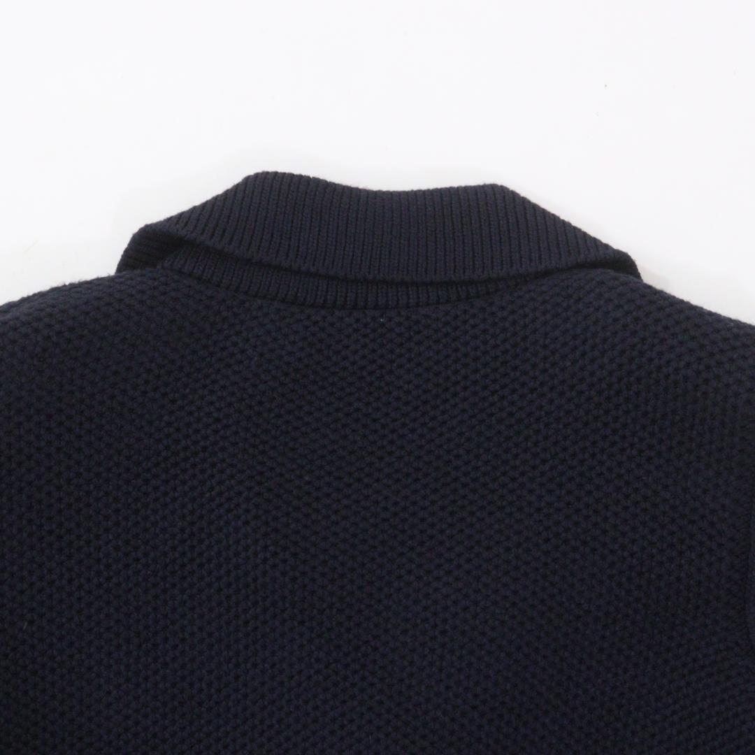 【極美品】FOXEY NEW YORK ニットダブルコート ネイビー 40 L