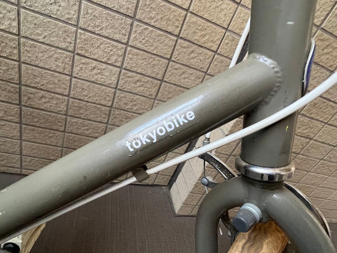 little tokyobike 限定カラー（カーキ） カゴ・補助輪付き