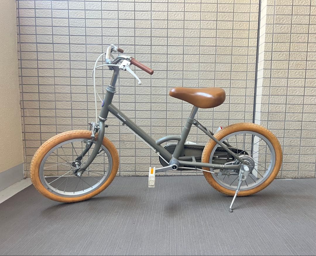 little tokyobike 限定カラー（カーキ） カゴ・補助輪付き
