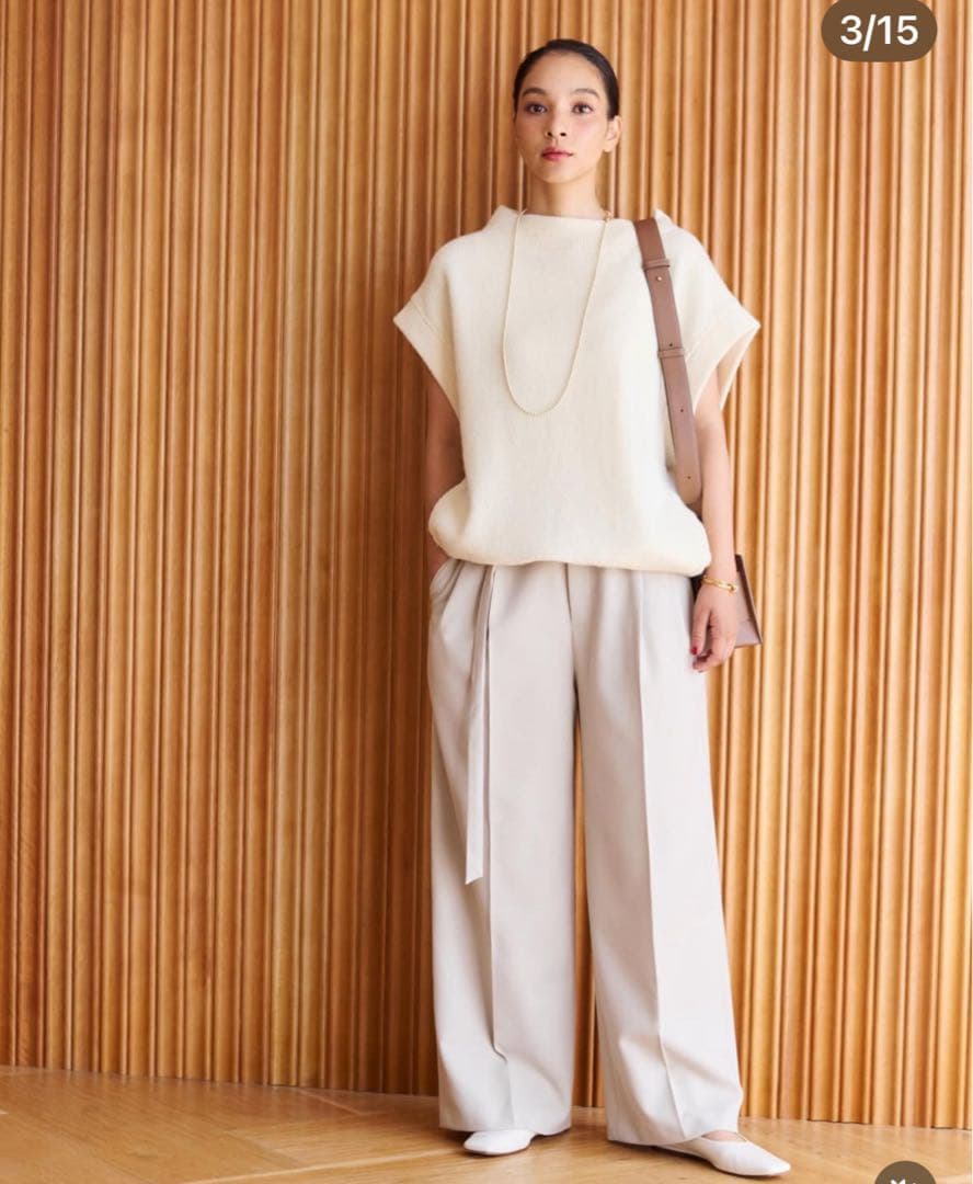 オアーノ Owauno ニットベスト ホワイトM