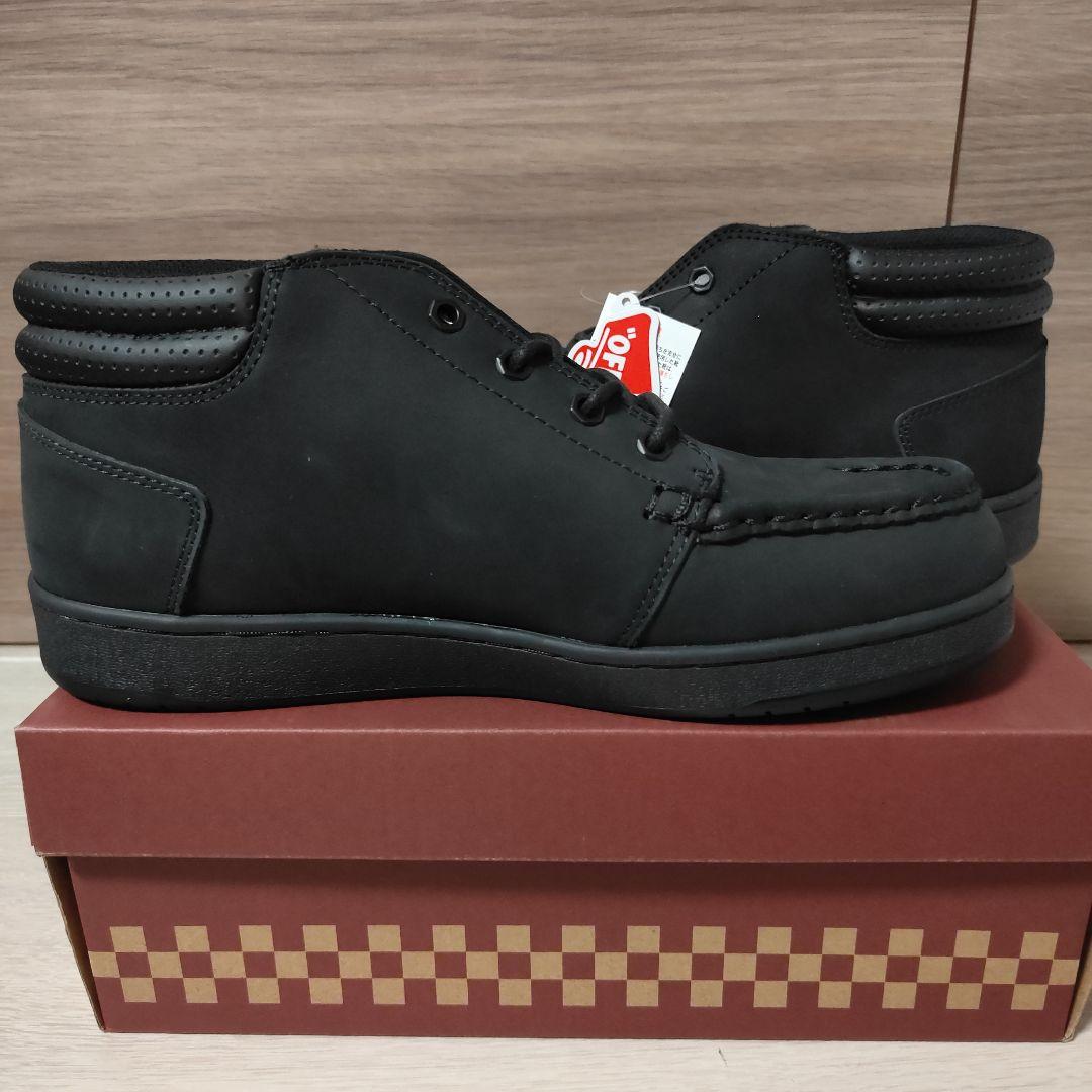 新品未使用27.0cm VANS 本革スニーカーブーツ モカシンMIDカット黒