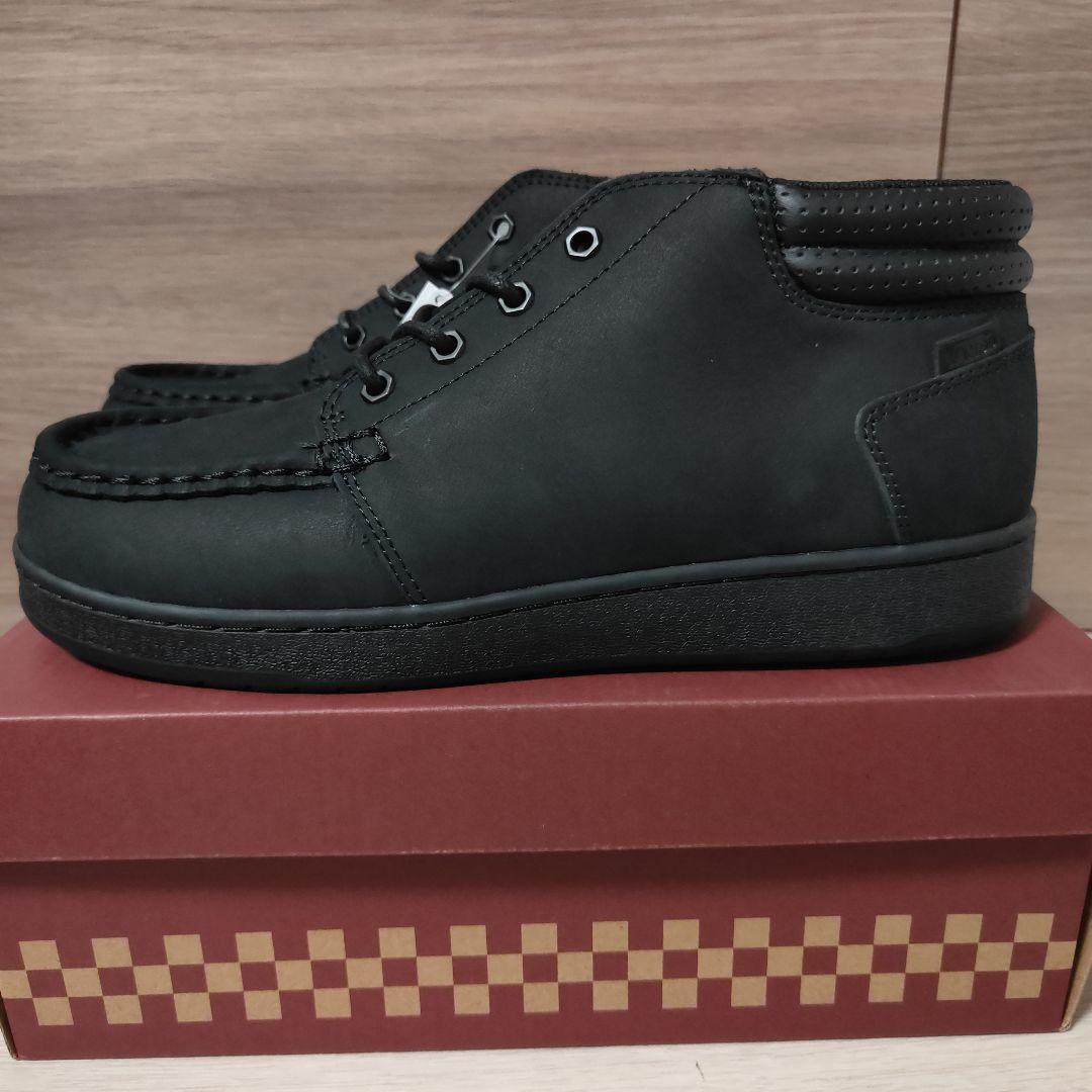 新品未使用27.0cm VANS 本革スニーカーブーツ モカシンMIDカット黒