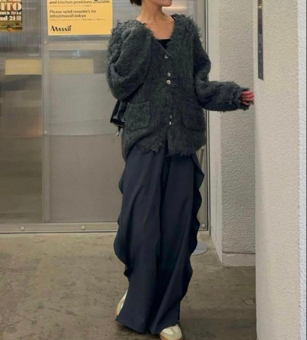 パンツ Eaphi RUFFLE ASYMMETRY PANTS