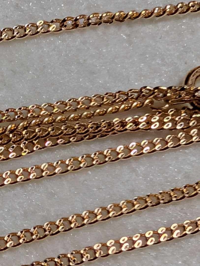 h*3様 ラスト‼️ K18２面 喜平 60センチネックレス　１８金刻印有り‼️