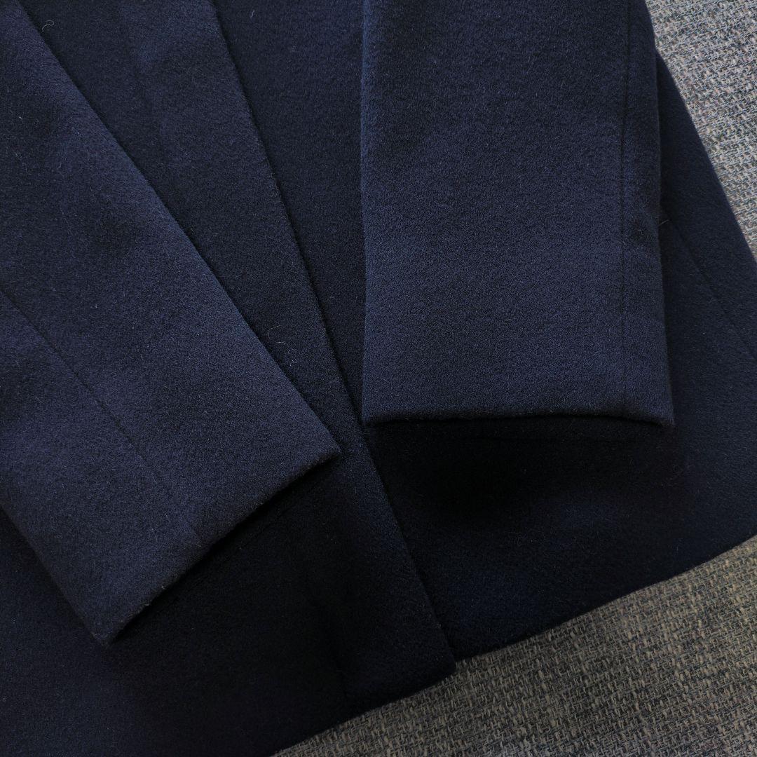 イネド　近年モデル　イタリア製生地　フーデットコート　美シルエット　ミドル丈