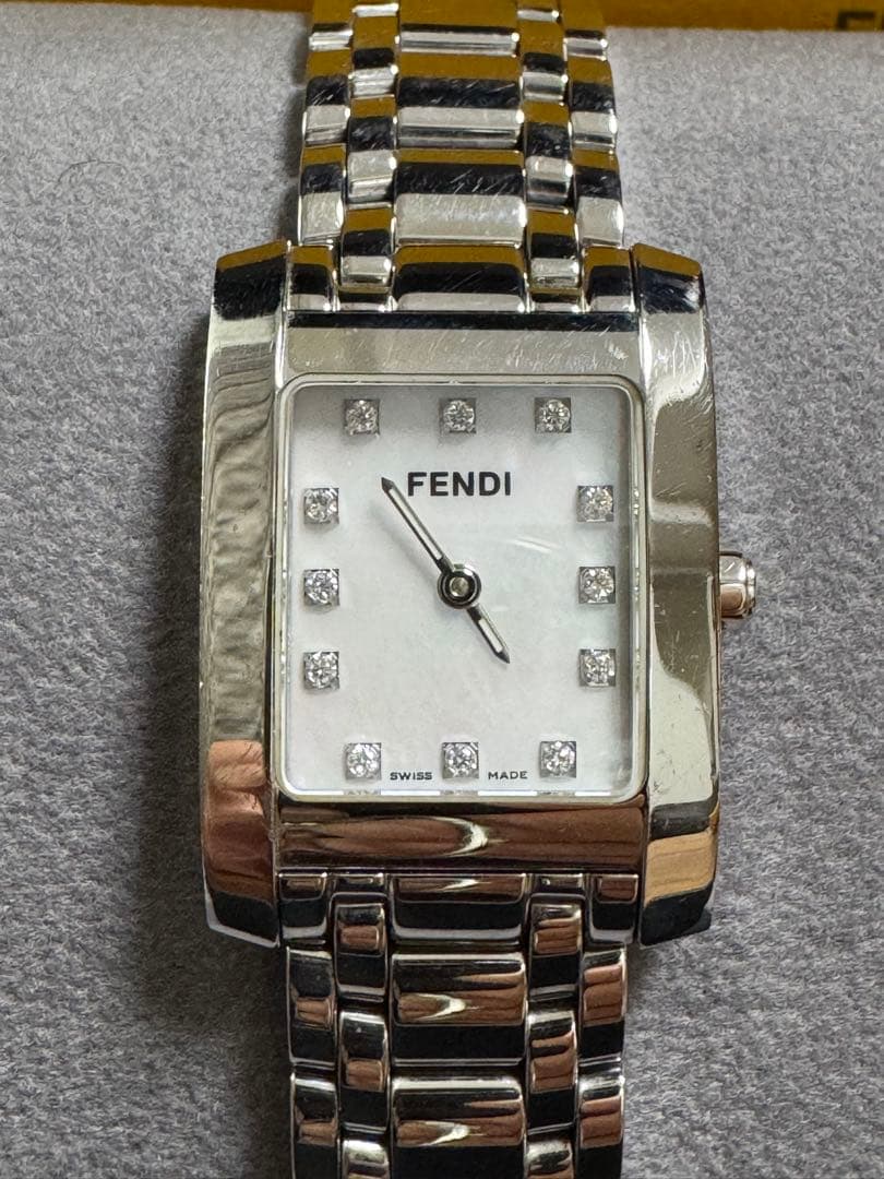 フェンディ 7000Lクラシコ シェル文字盤 12Pダイヤ SWISS MADE