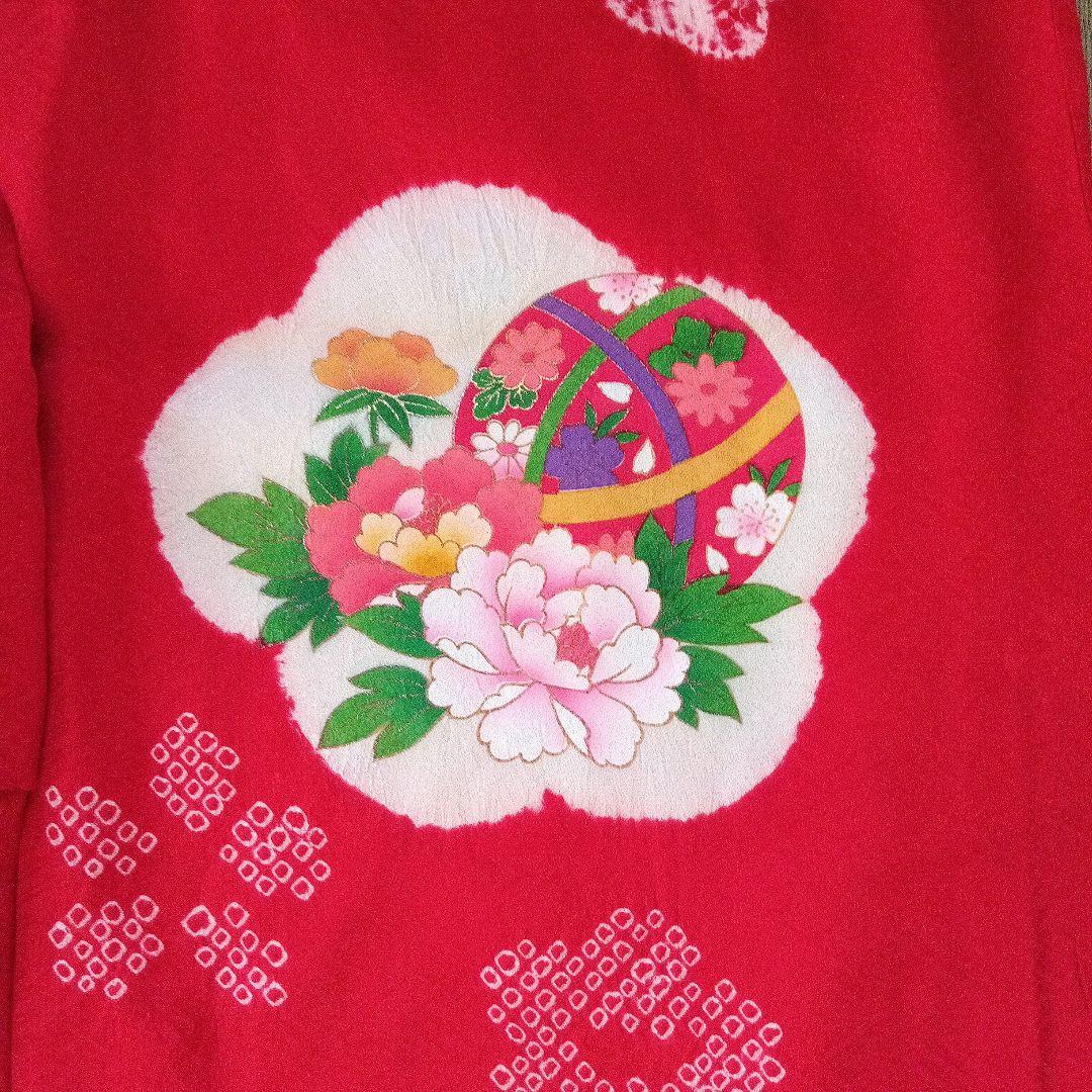 七五三 ３歳 赤被布着