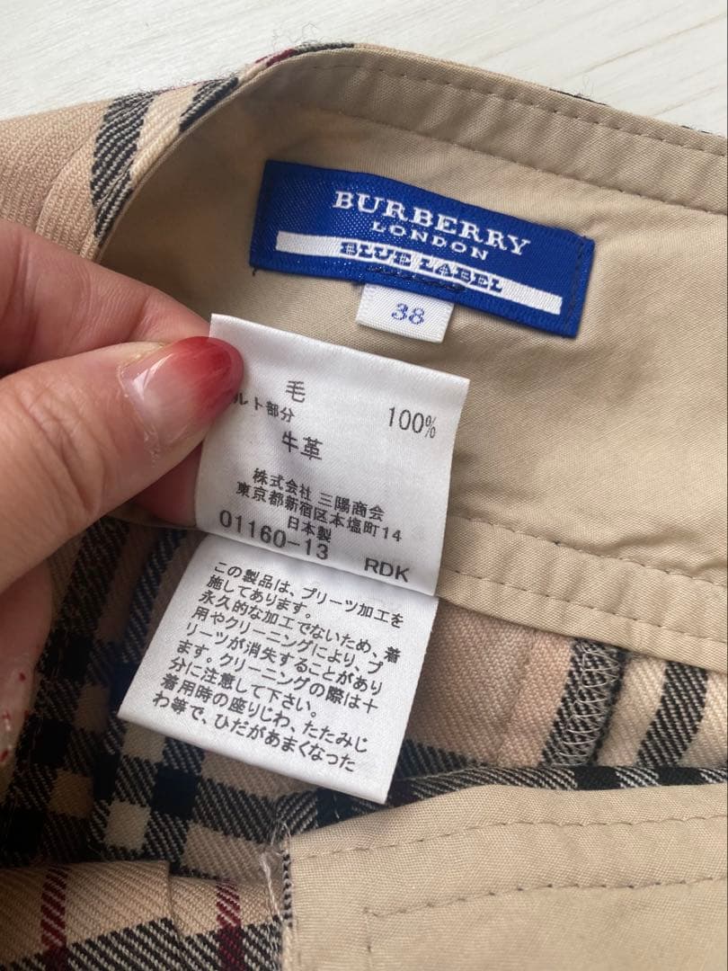 バーバリーブルーレーベル ノバチェック 安室奈美恵さん美脚プリーツスカート