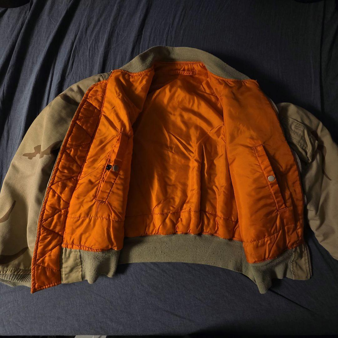 希少 80s USA製 ALPHA デザートカモ MA-1　SIZE-XL