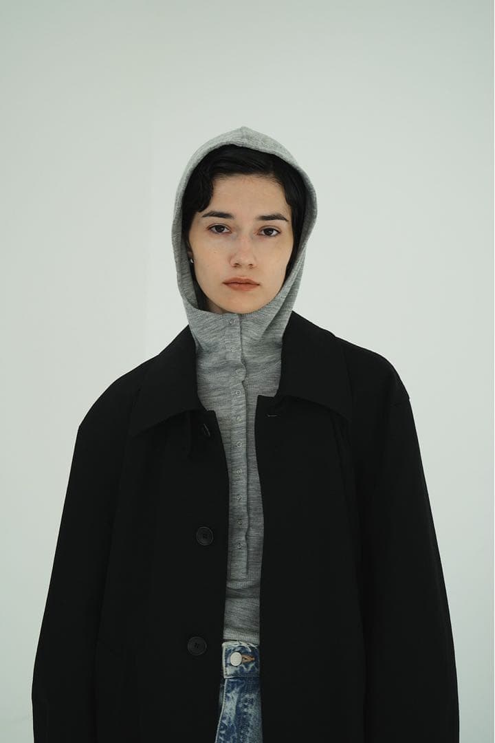 トップス WOOL RIB HOODED TIGHT TOPS