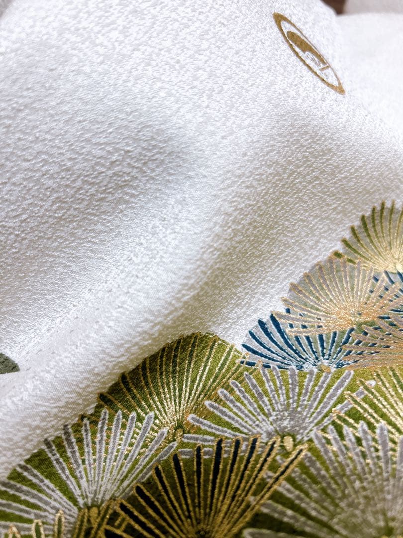 豪華逸品♡産着　掛け着　熨斗目　男の子　お宮参り　鷹　白系