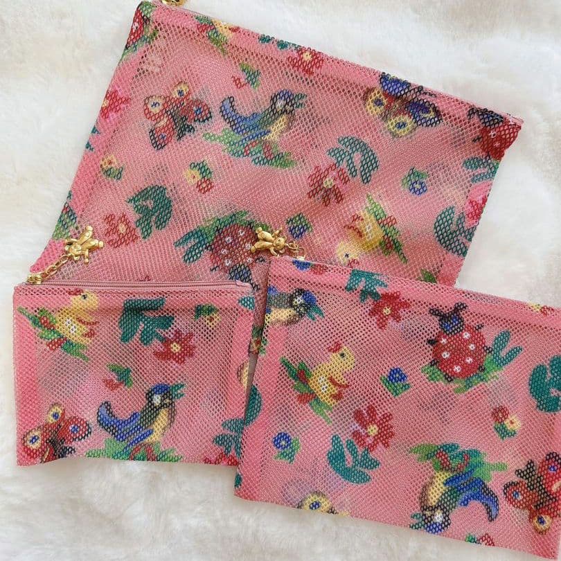 フェイラー　メッシュポーチ3点セット✨ハイジ柄　ピンク