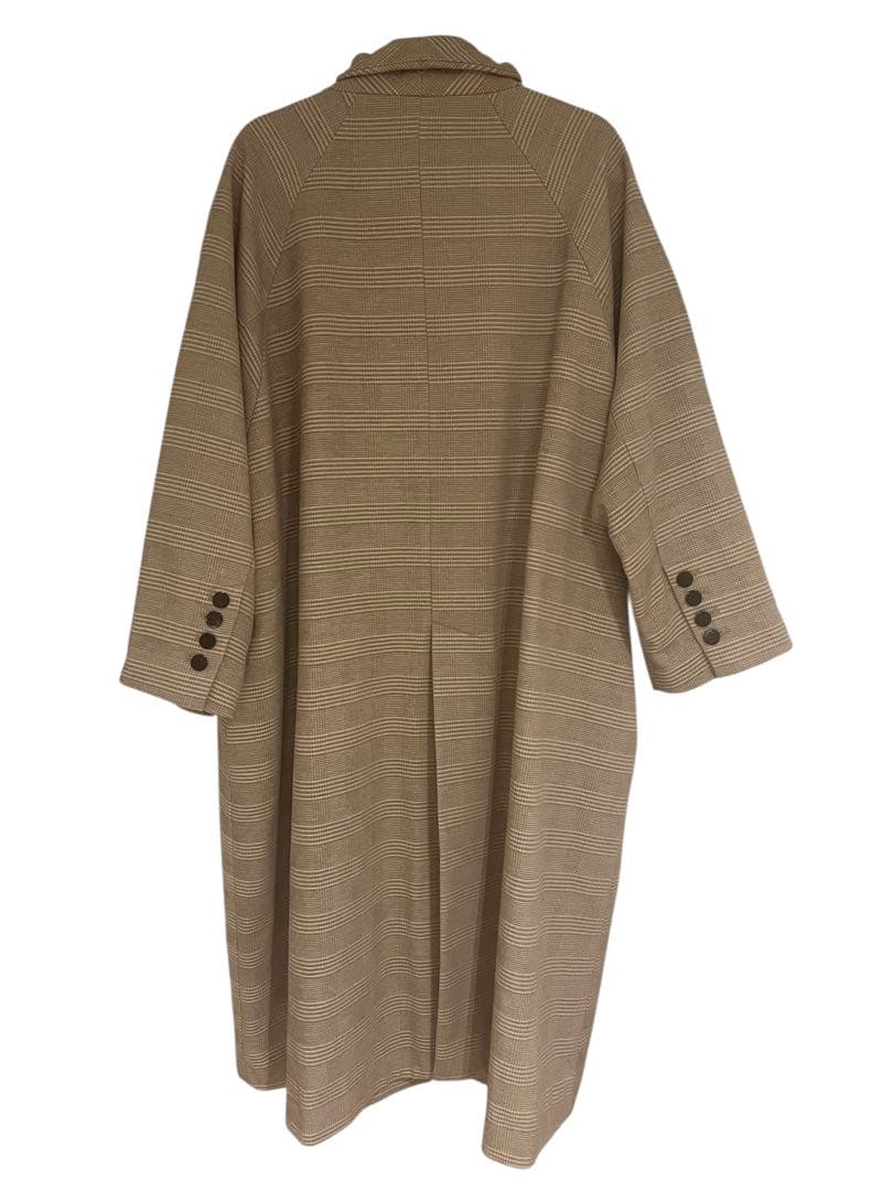 【Hella】tweed long coat ツイードロングコート ベージュ