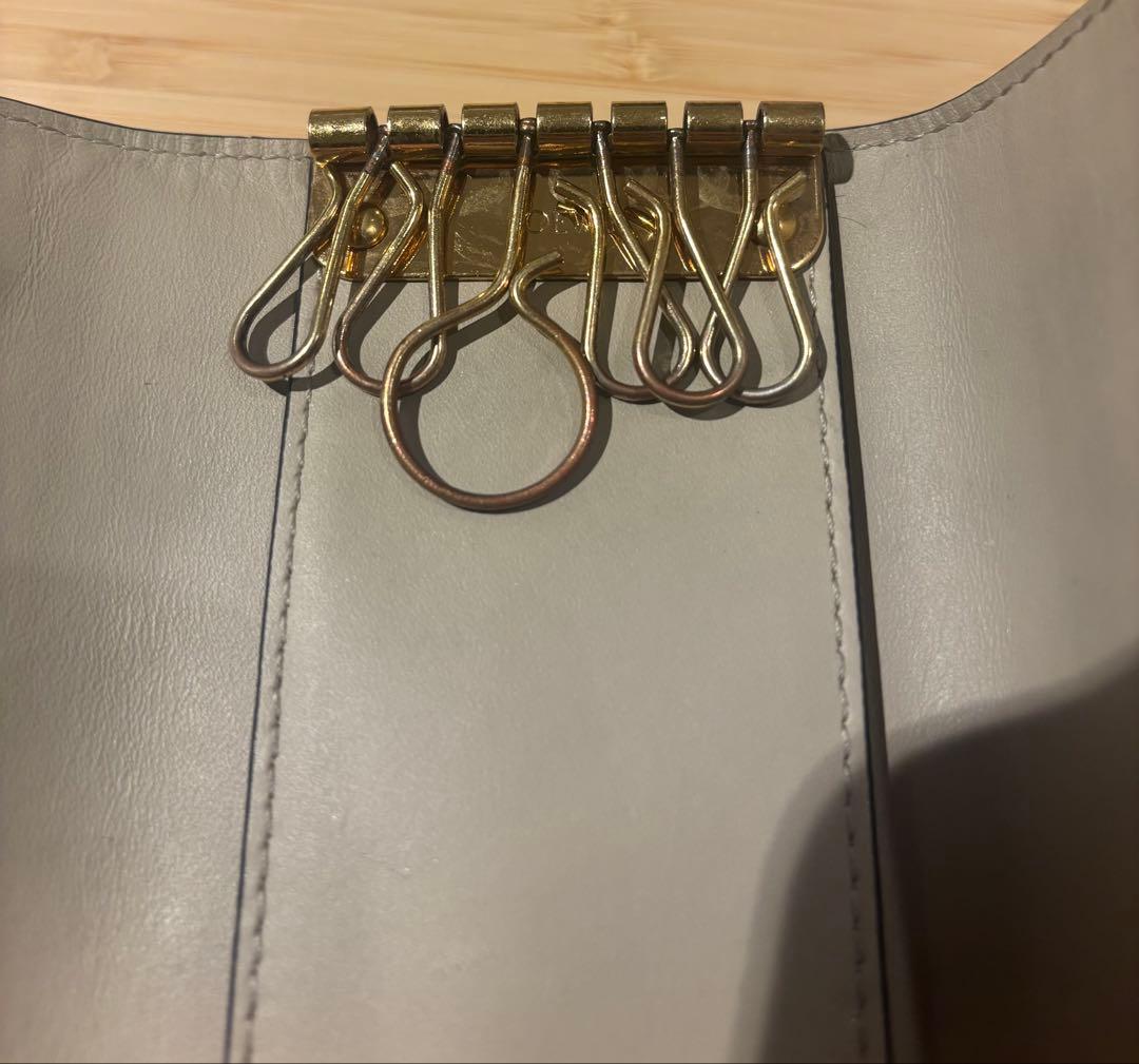 【m出品】LOEWE/ロエベ/6連キーケース/ベージュ/箱&保存袋あり