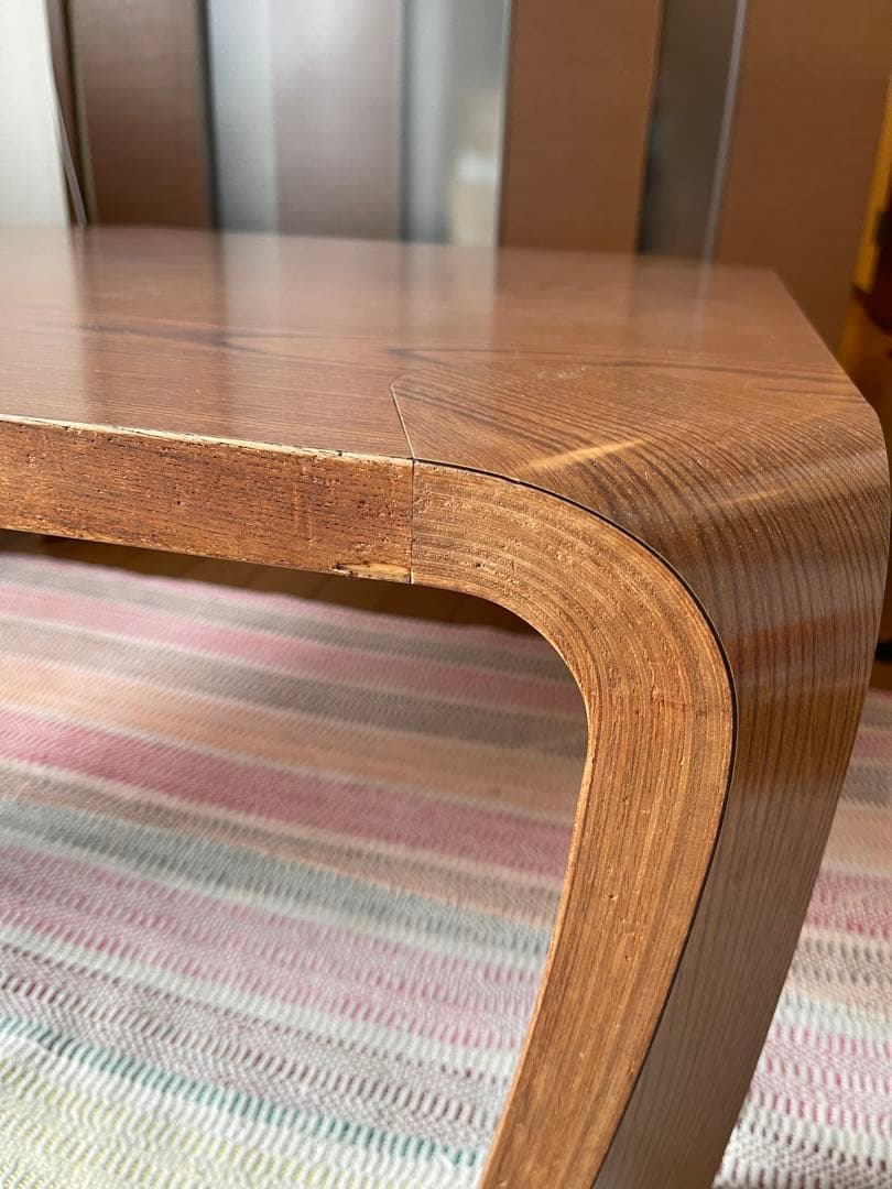 【名作／天童木工】ローテーブル 座卓 曲木デザイン