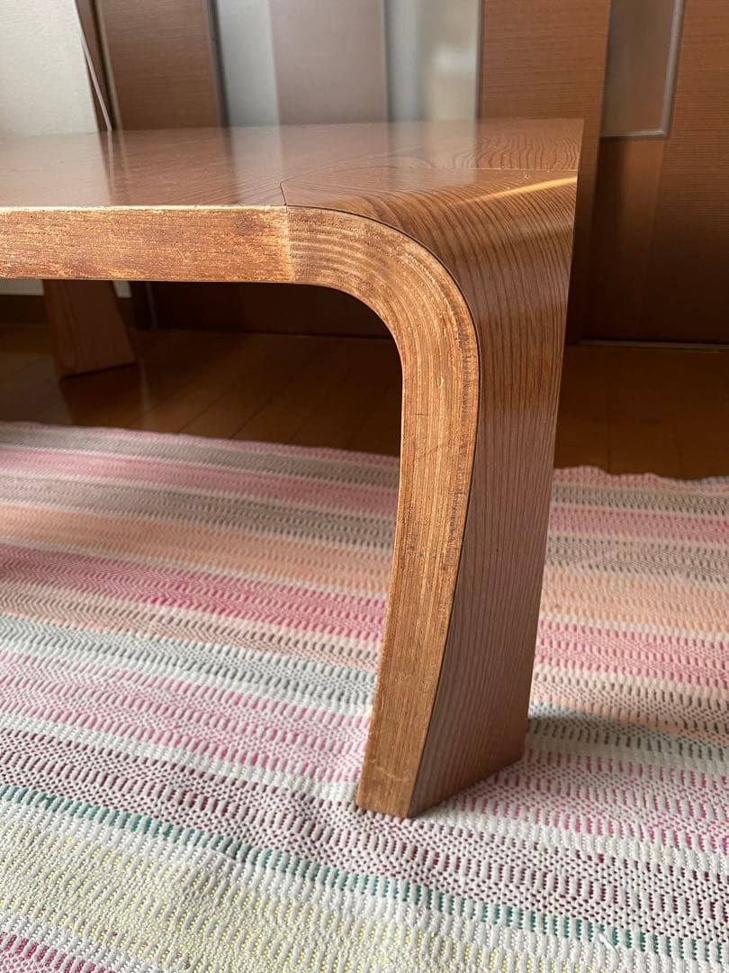 【名作／天童木工】ローテーブル 座卓 曲木デザイン