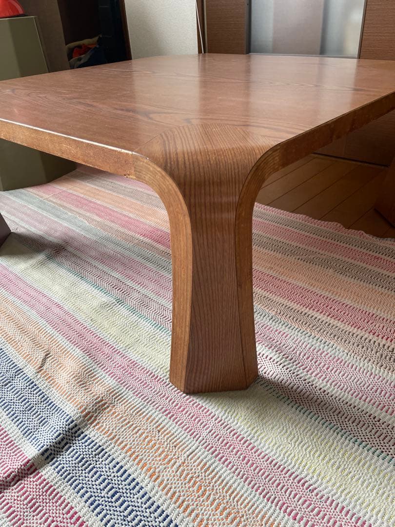 【名作／天童木工】ローテーブル 座卓 曲木デザイン