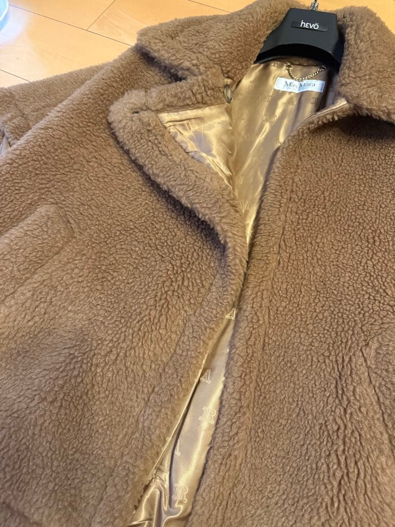 マックスマーラMax Mara テディベア ケープコートCamel TEBE美品