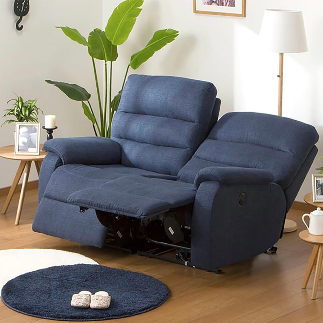 【最終値引】ニトリ製リクライニング機能付2人掛けソファ