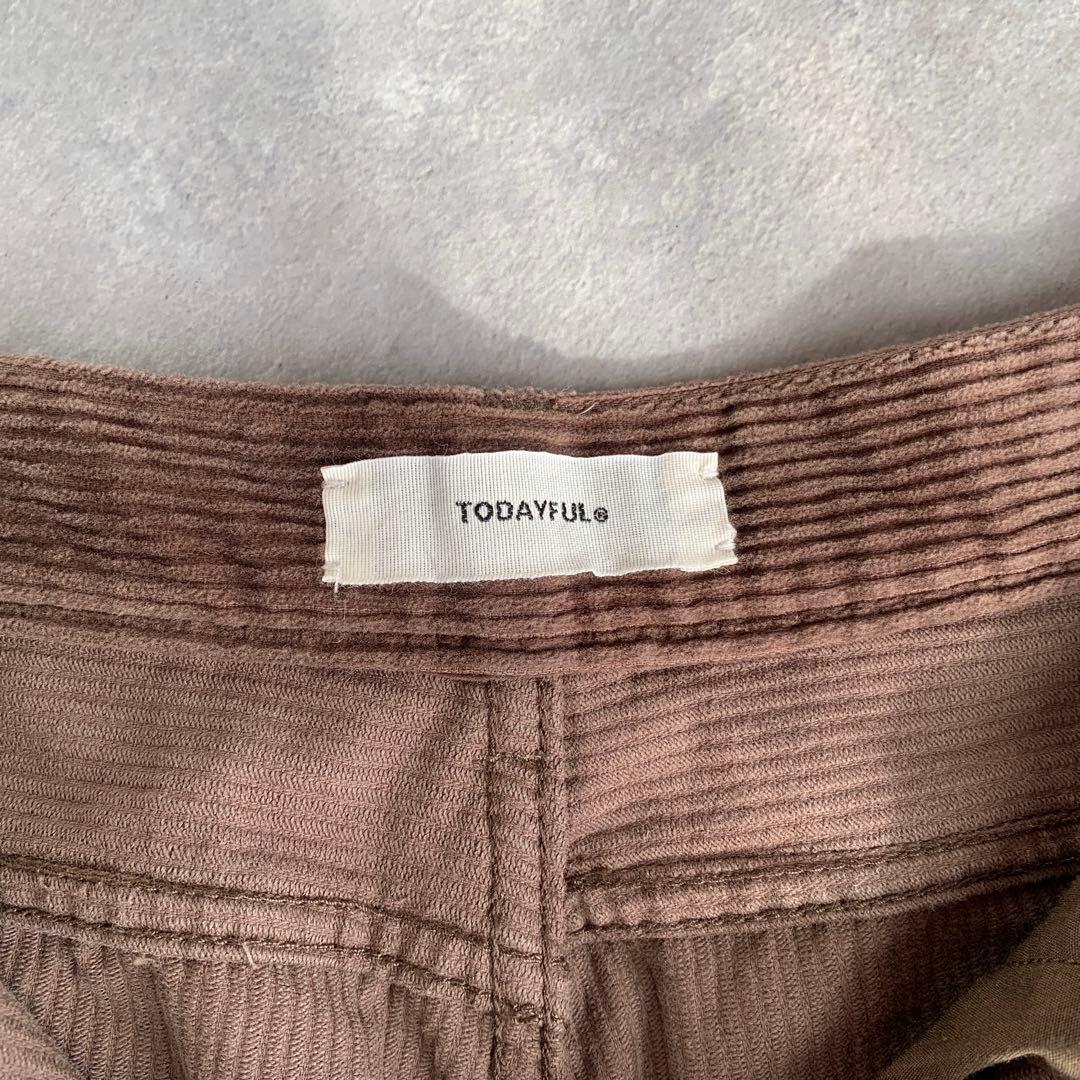 TODAYFUL コーデュロイ ストレートパンツ ブラウン 36