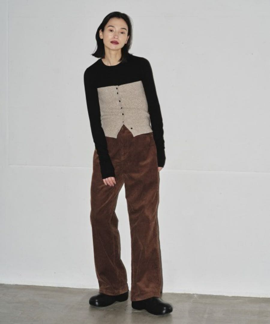 TODAYFUL コーデュロイ ストレートパンツ ブラウン 36