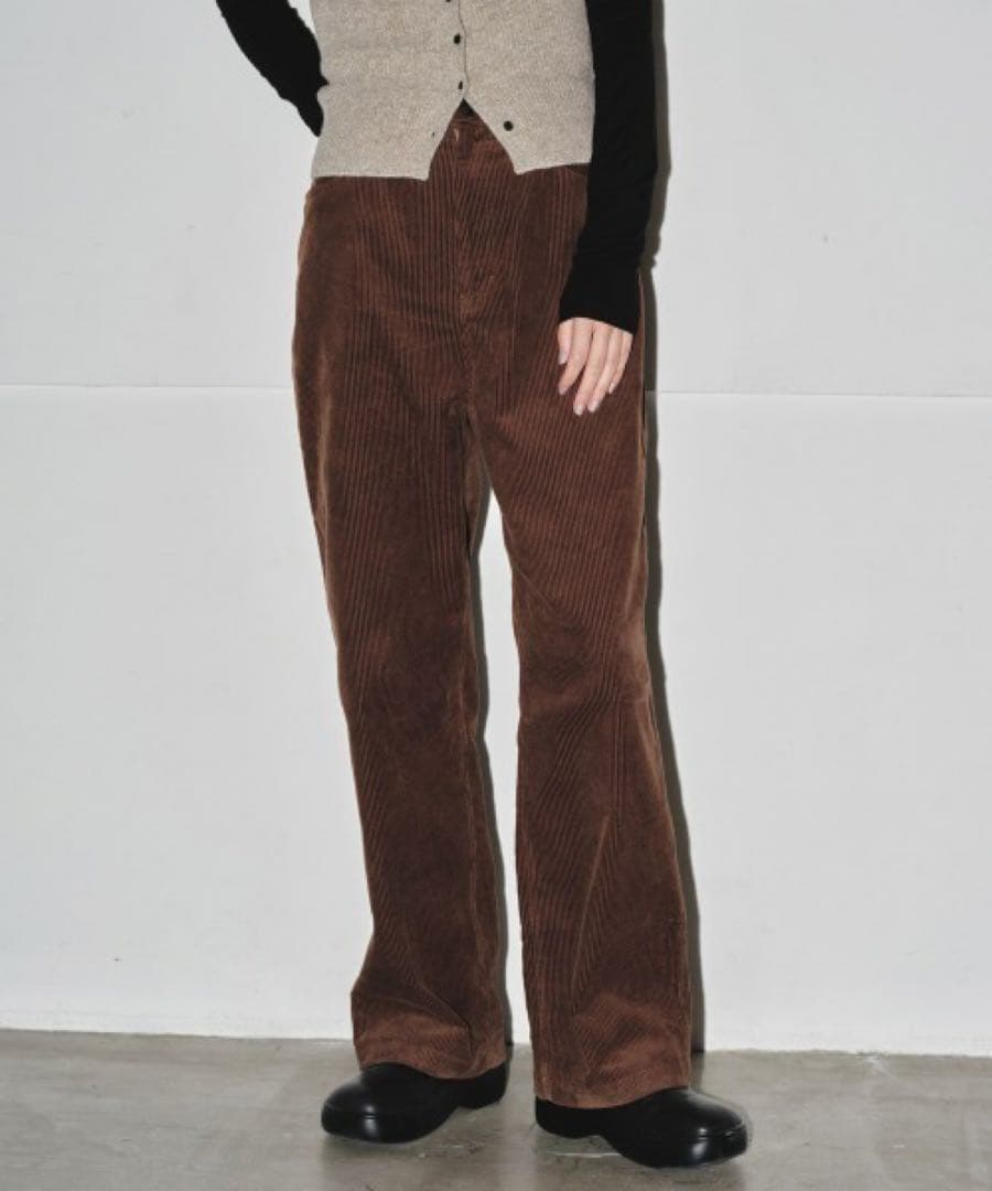 TODAYFUL コーデュロイ ストレートパンツ ブラウン 36