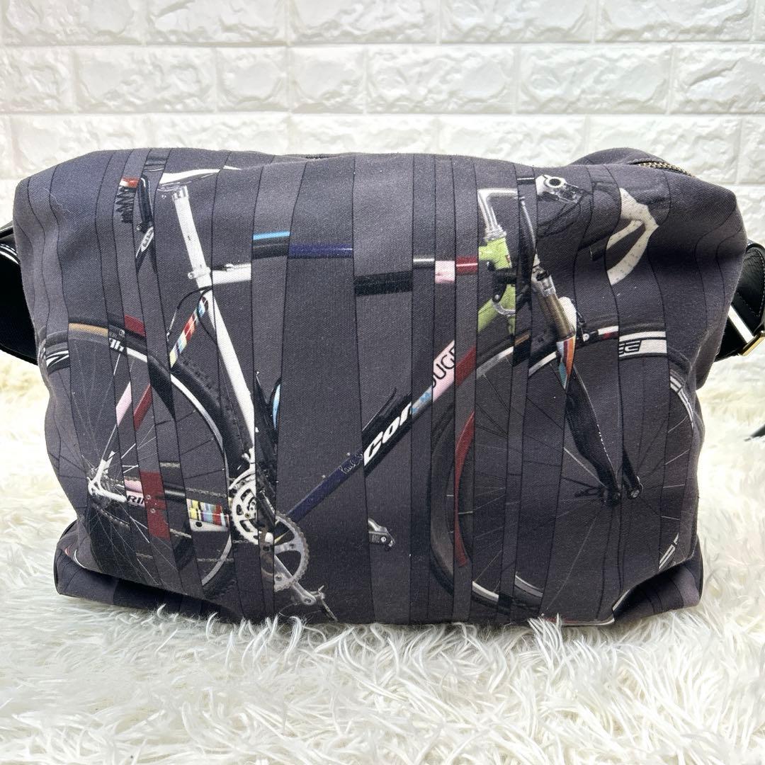 ポールスミス ショルダーバッグ自転車柄 A4対応 斜め掛けOK 保管袋付き