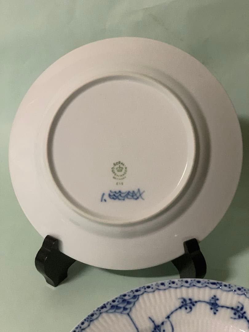 はたこ、ブルーフルーテッドハーフレースシリーズ7点セット