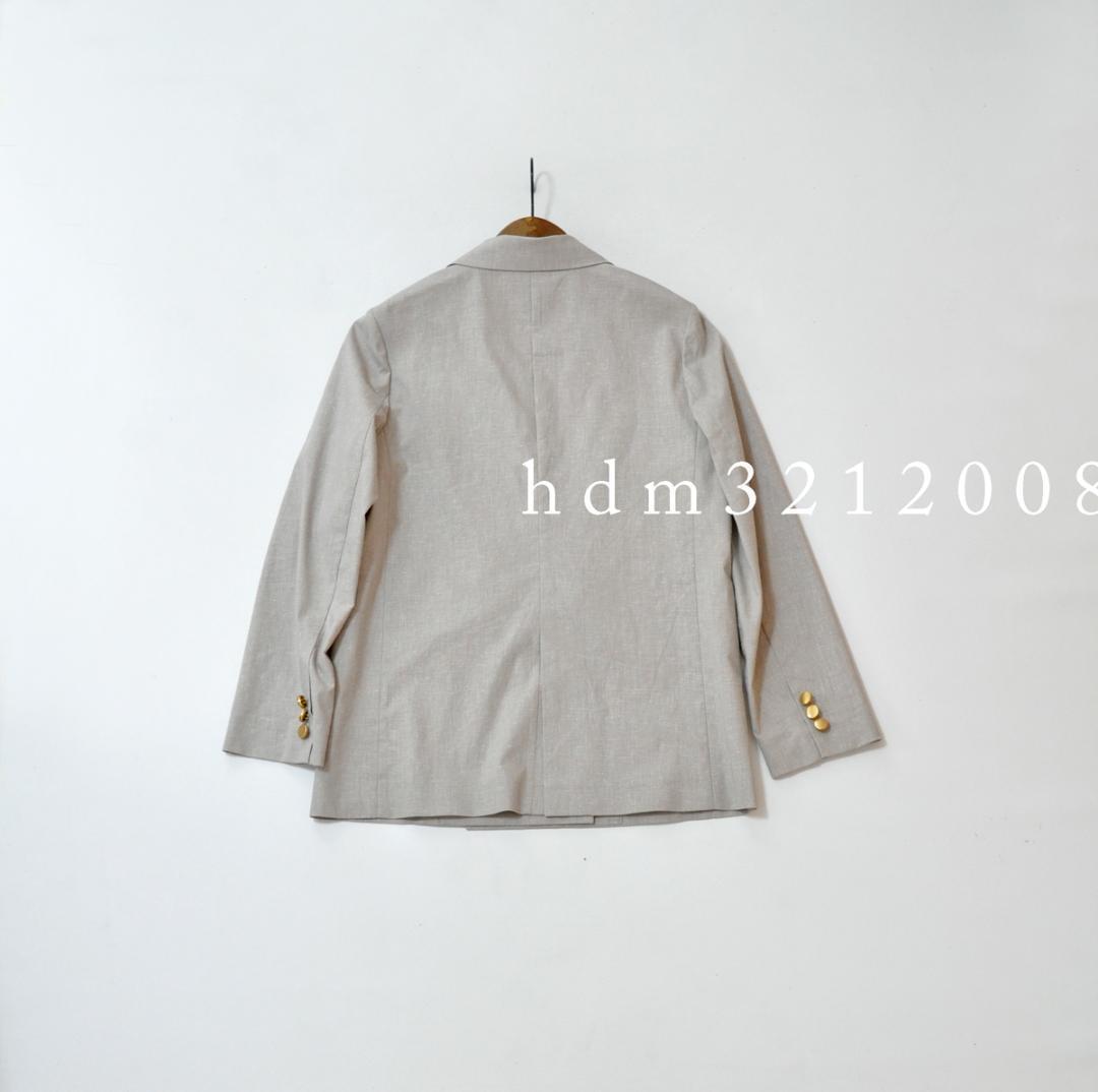 美品 25ss Noble 麻ストレッチピークドラペルダブルジャケット