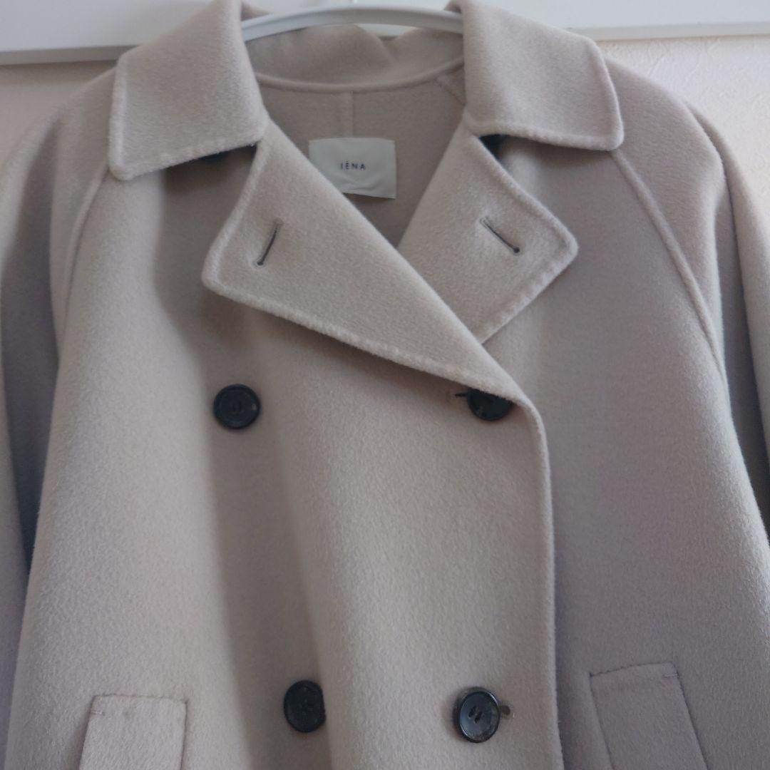 美品✨IENA スーパー160ダブルフェイス ショートコート ベージュ　36