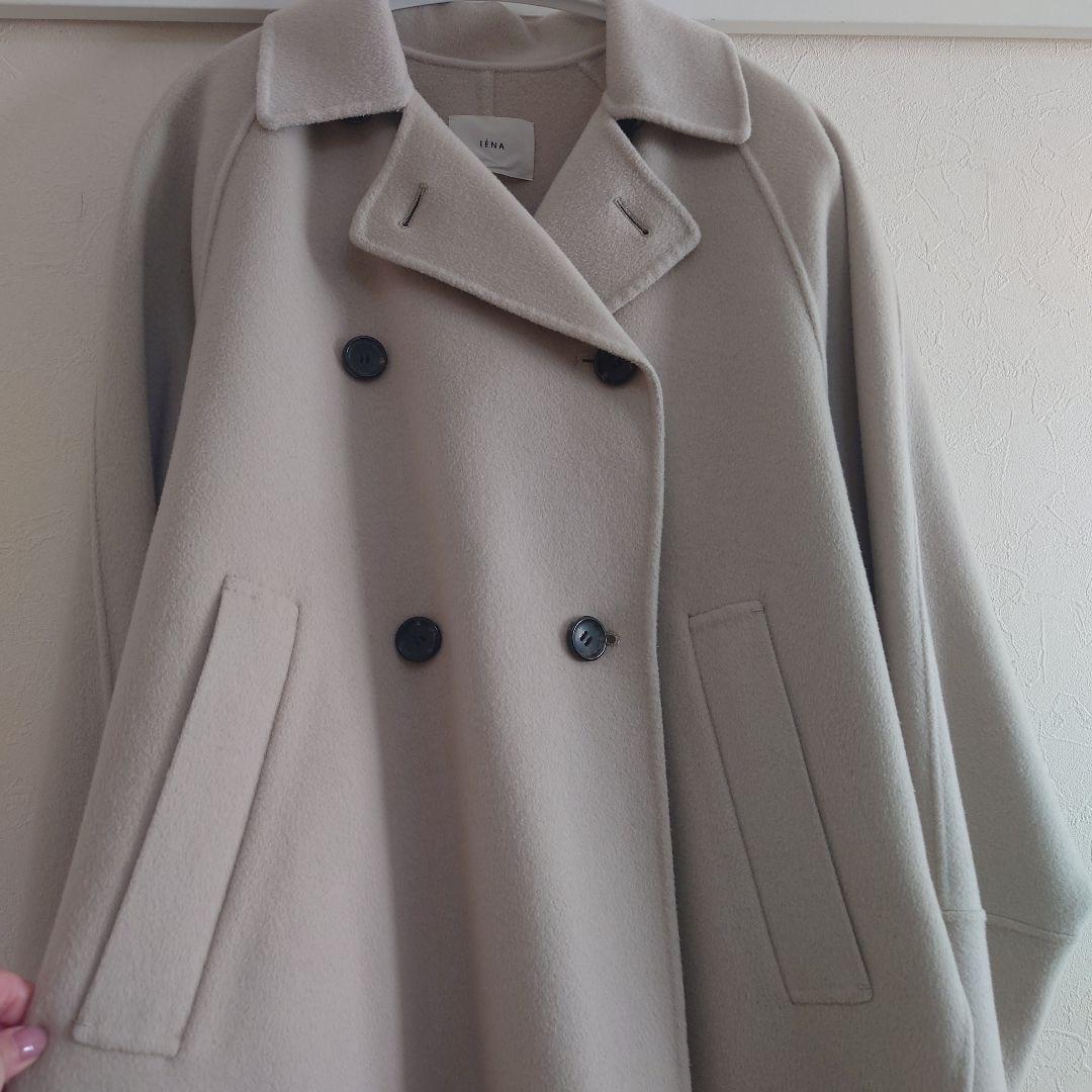美品✨IENA スーパー160ダブルフェイス ショートコート ベージュ　36