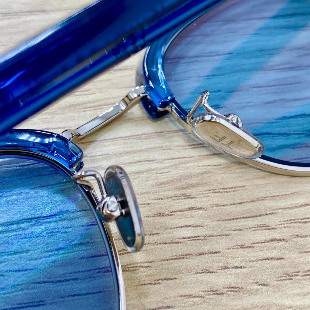 極美品 TOM FORD TF1119-D サングラス ブルー ケース付き