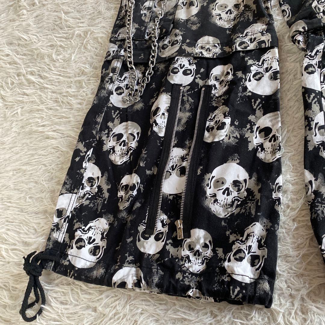 とむtrip nyc スカル パンツ　XS チェーン